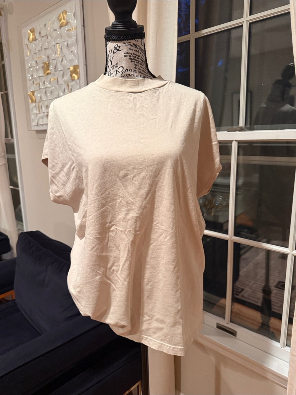 Weekday Crewneck Short-Sleeve Top - Cream
